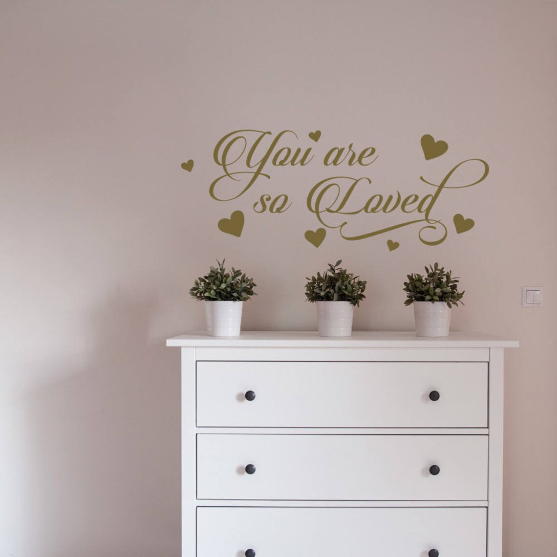 You Are so Loved Wall Decal Sticker Hearts Wall Decal You Etsy