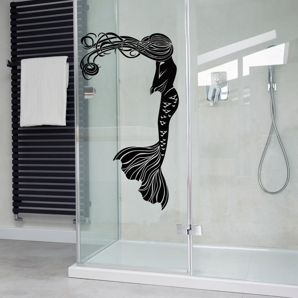 Sirena pared calcomanía baño ducha decoración Náutica pared | Etsy