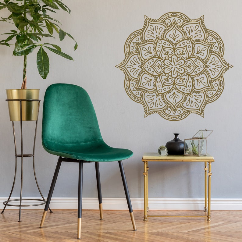 NEW Large Mandala Decal Bedroom Wall Decor Flower Mandala Etsy