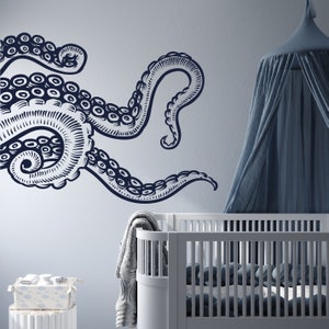 Octopus Tentacle Wall Decal: Kraken Vinyl Sticker, Waterproof #241