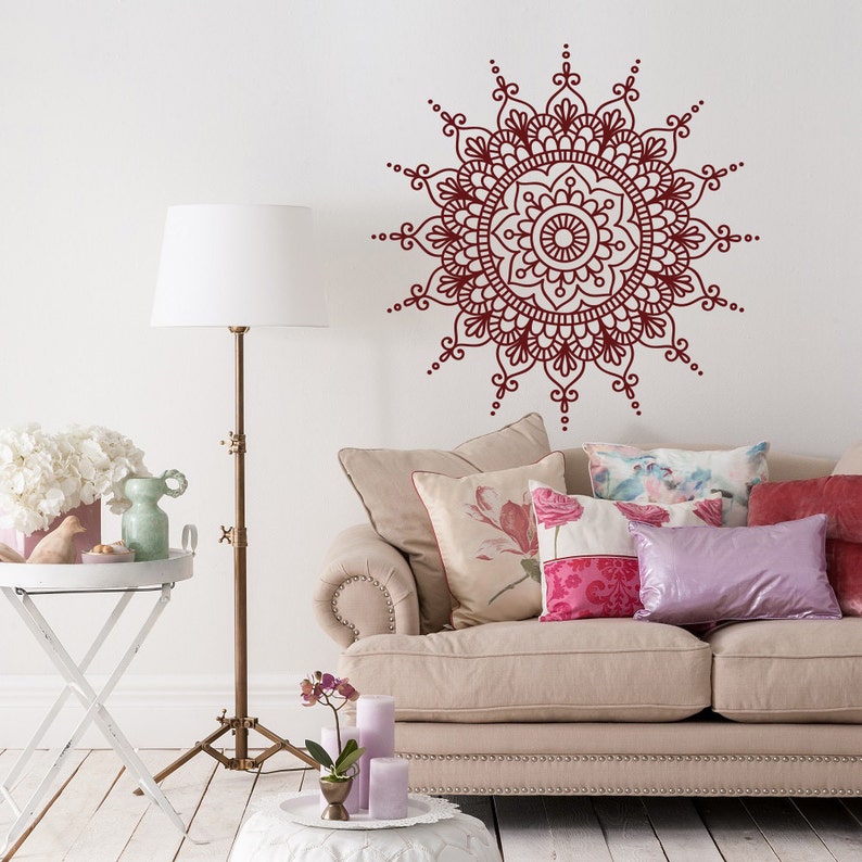 Wall Decal Mandala Vinyl Stickers Mandala Wall Decal ...