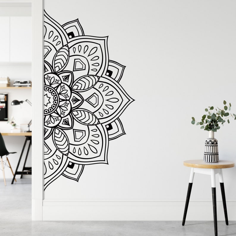 Mandala Wall Decal: Sacred Geometry Vinyl Sticker for Yoga Studio #301 ...