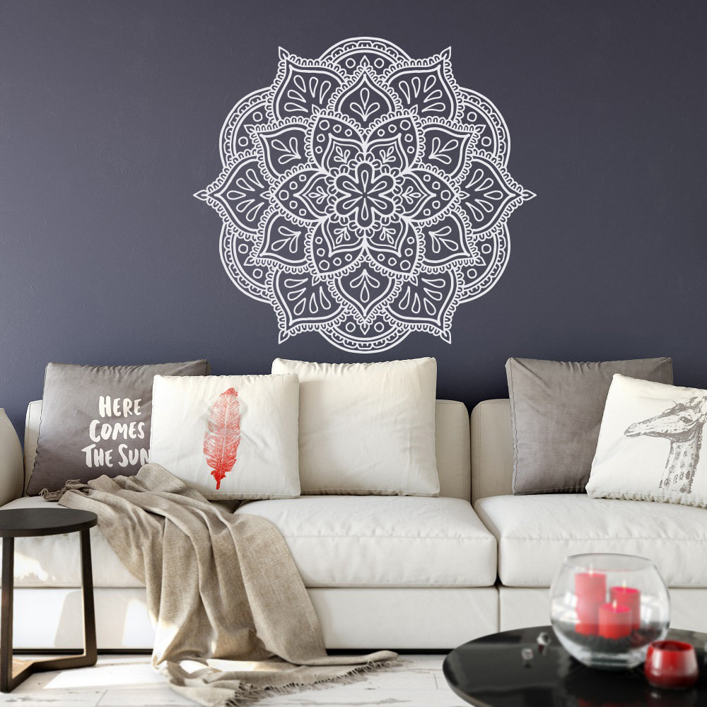 NEW Large Mandala Decal Bedroom Wall Decor Flower Mandala | Etsy