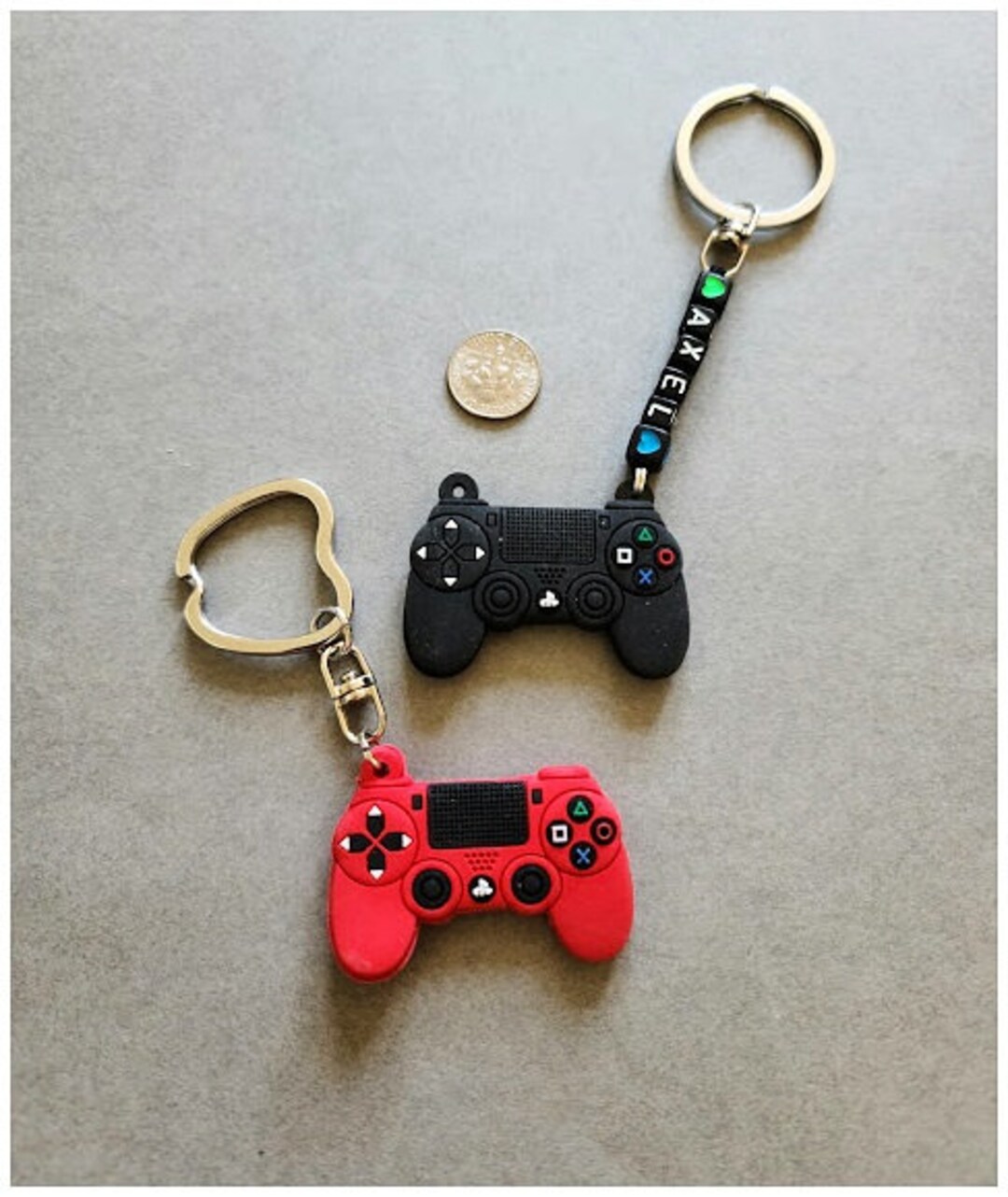 Game Controller Name Keychains/ PVC Handle Key Ring/game Controller Playstation PS4 Keychain