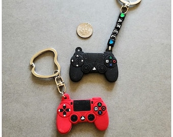 Game Controller Name Keychains/ PVC Handle Key Ring/Game Controller PlayStation PS4 Keychain Video Gaming Keychain/Gift to kids