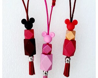 Mickey y Minnie Mouse Nombre personalizado Collar para niña / Minnie Mouse Collar / Regalo para niñas