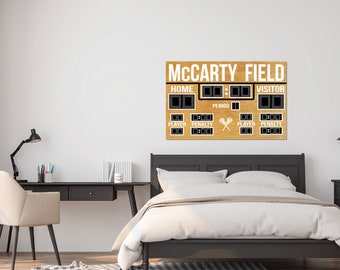 Lacrosse Scoreboard | Various Sizes | Personalized Sports-Themed Room & Nursery Decor | Wood Sports Artwork | Man Cave | PLL