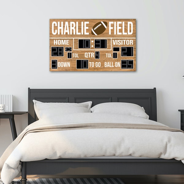 Personalized Football Scoreboard: Sports Nursery, Kids’ Rooms, and Man Cave Decor