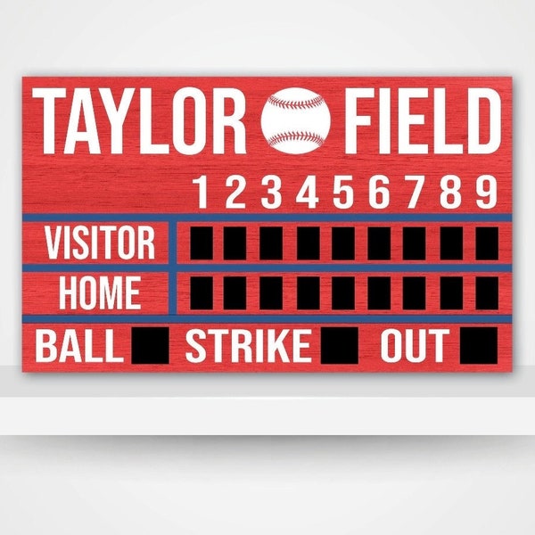 Baseball Scoreboard Etsy