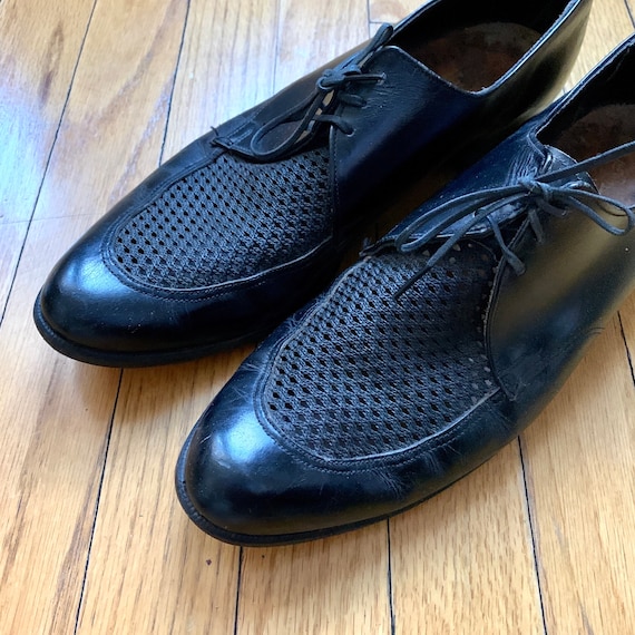 Vintage 1950s Mesh Top Dress Shoes