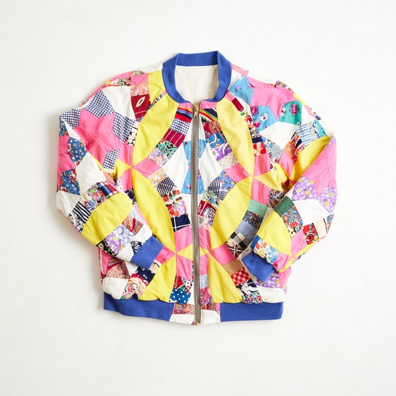 Vintage 30s/40s Era Quilt Zip Jacket - image 1