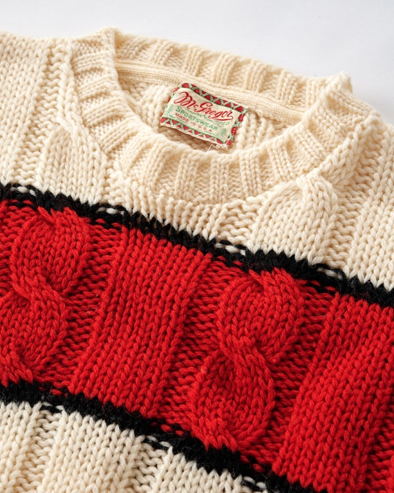Vintage 1950s Cable Knit Sweater