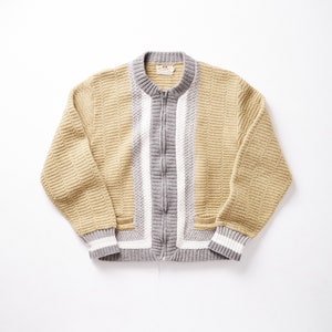 希少】60´s Campus Panel Knit Cardigan-