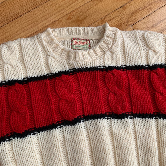 Vintage 1950s Cable Knit Sweater