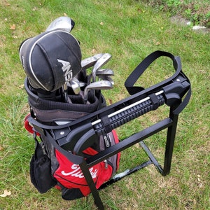 GTW Deluxe Rear Seat Grab Bar Golf Bag Holder Attachment, Easily Removable, No Drilling Required, Fits the Mach 1, Mach 2 , Mach 3 Seats