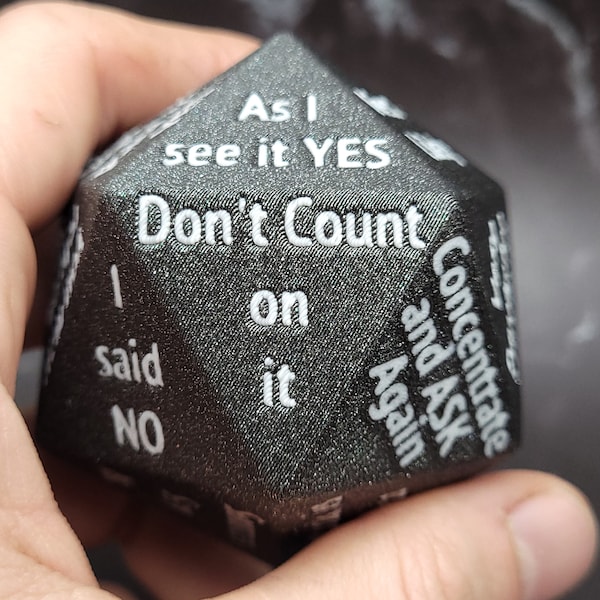 Magic 8-ball D20 Dice Oversized Classic Magic Eight Ball with New Twist Party D20 Die