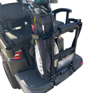 BINTELLI Golf Cart Golf Bag Attachment, Easily Removable, No Drilling Required, fits 16" Square Grab Bar Bintelli Beyond / Nexus 4pr 6pr