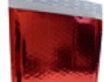Metallic Glamour #0 DVD Red Bubble Mailers Padded Envelopes 6.5" X 9" 100 Pieces