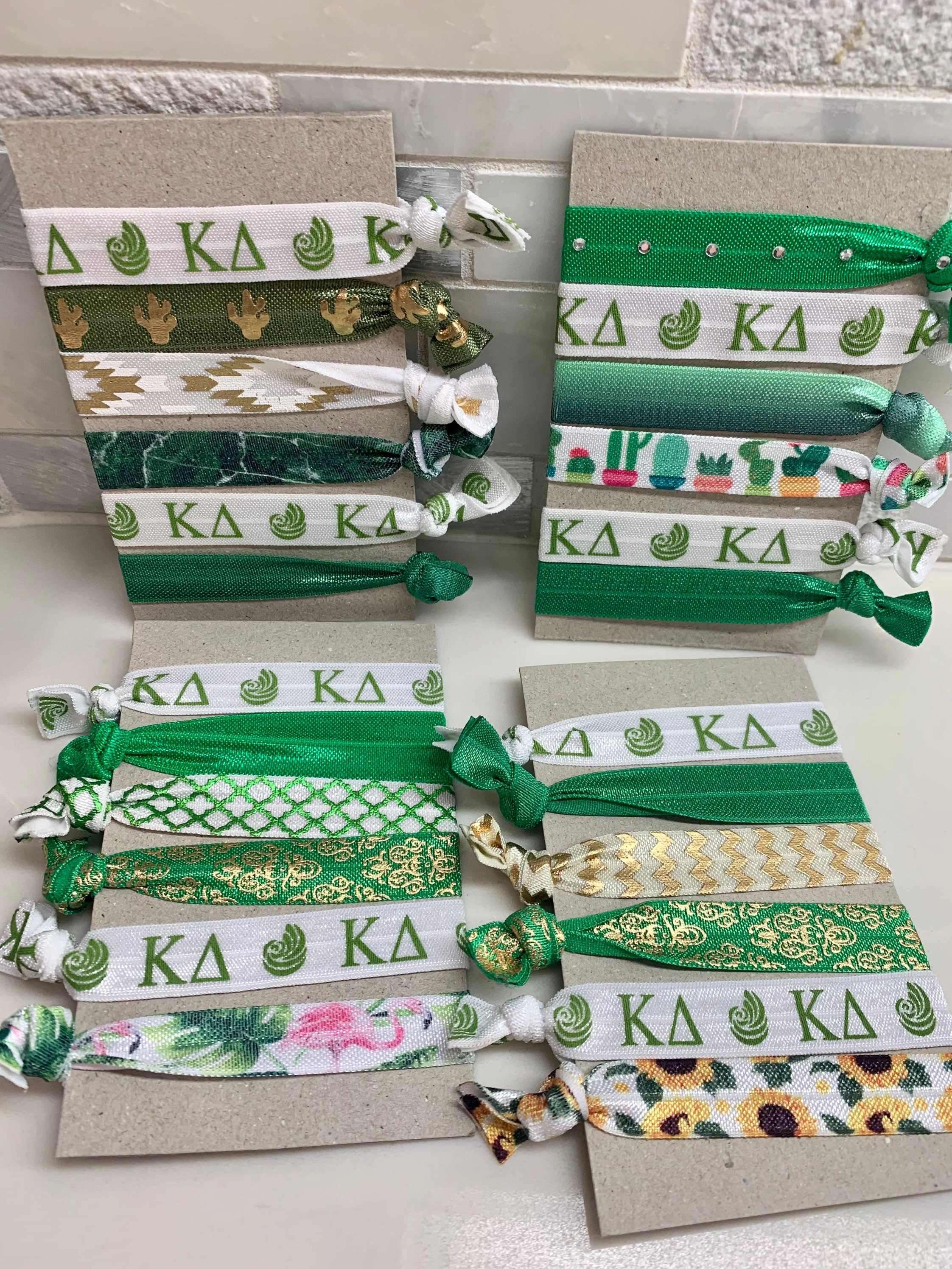 Kappa Delta Hair Ties-set of 6 Perfect for Bid Week or Big  display picture 2