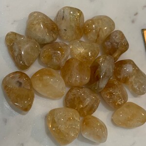 Pocket sized tumbled citrine from Brazil