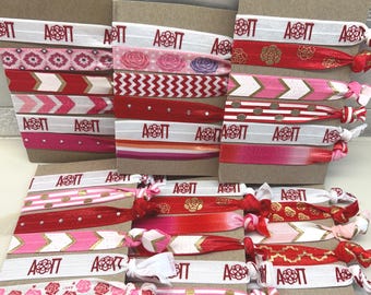Kappa Delta sorority hair ties Kappa Delta Hair Ties-set of 6 Perfect for Bid Week or Big  main image 2