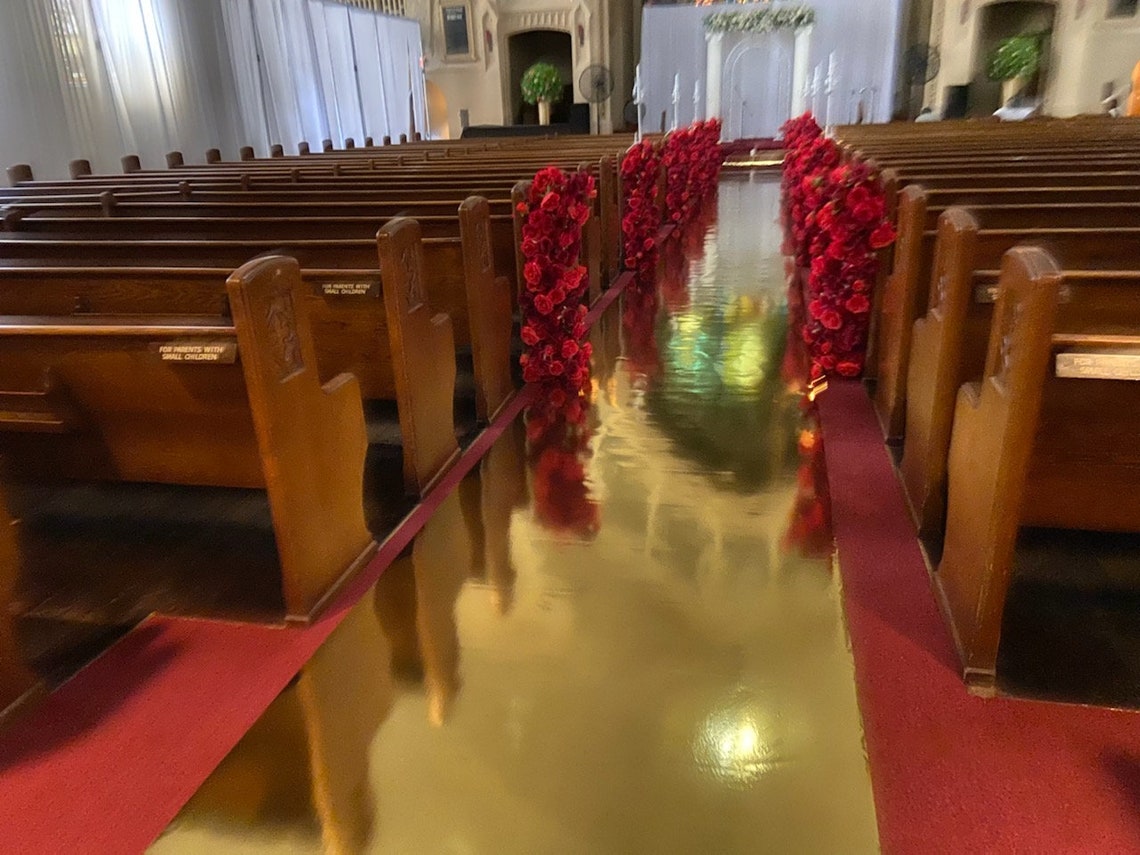 Gold Mirror Wedding Aisle Runner Etsy