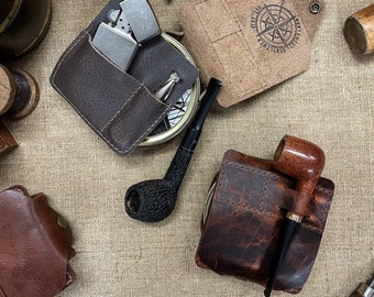 The Tin Wrap Leather Holder for Your Pipe Smoking Essentials