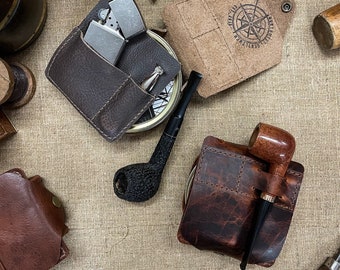 The Tin Wrap Leather Holder for Your Pipe Smoking Essentials