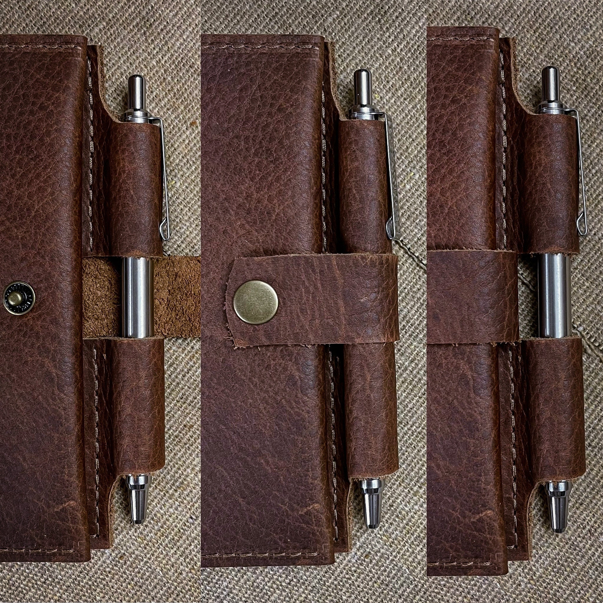 American Buffalo Bison Leather Journal Cover, USA Made