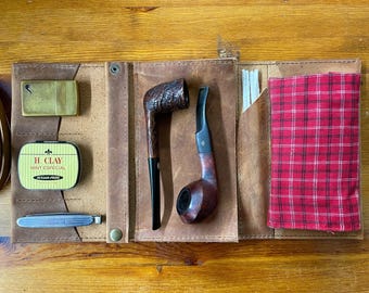 LIMITED RUN Leather Tobacco Pipe Pouch – Tan Finish