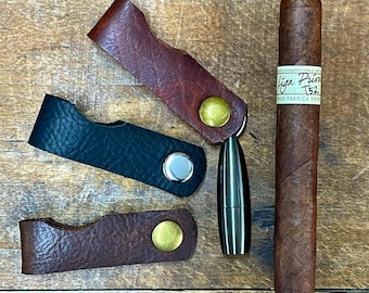 Bison or Kodiak Leather Cigar Rest for Xikar Pull Out Cigar Punch