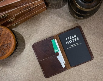 Notebook Journal Cover / Sleeve for Field Notes / Bison / Buffalo Leather
