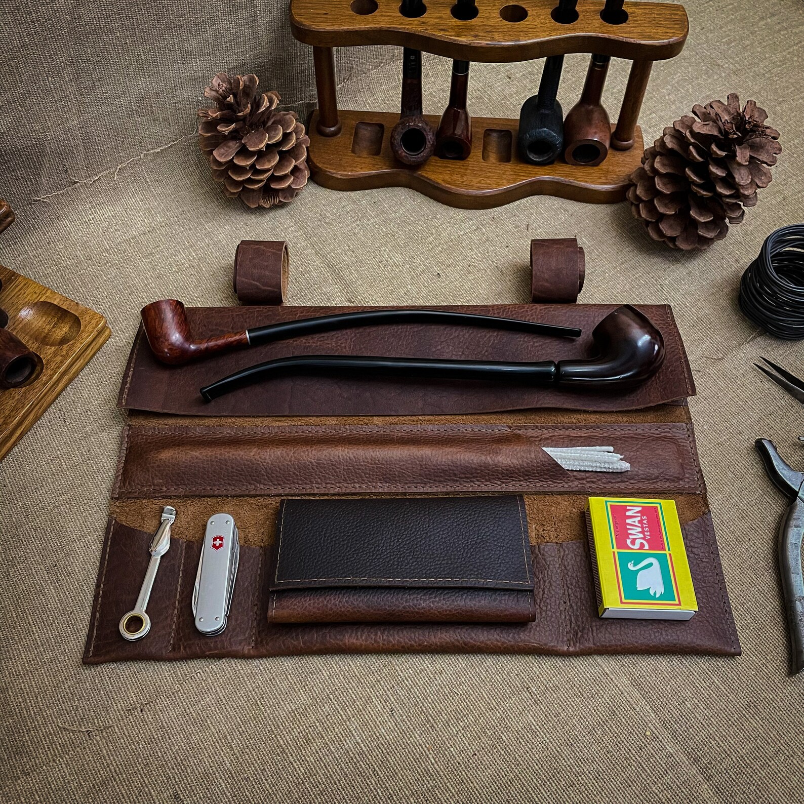 Churchwarden Tobacco Pipe Pouch / Pipe Roll / Pipe Bag Etsy