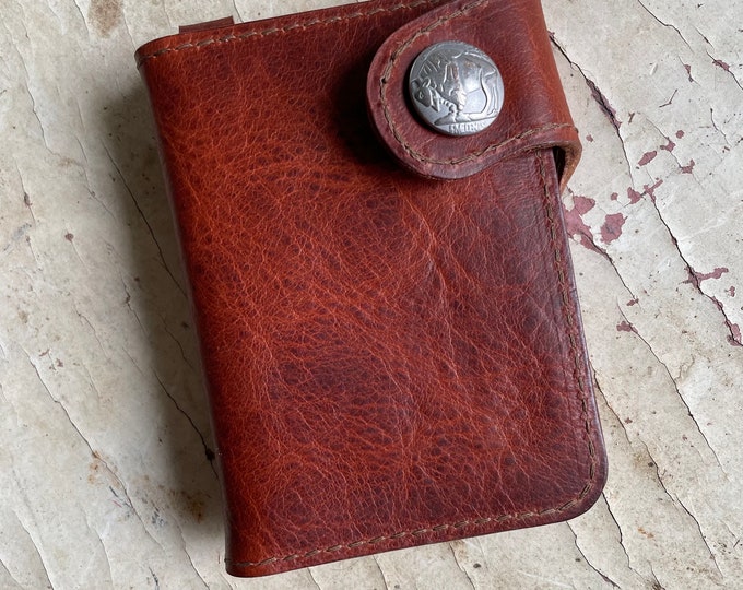 Featured listing image: Bison / Buffalo Leather Short Wallet / Biker Wallet / Trucker Wallet