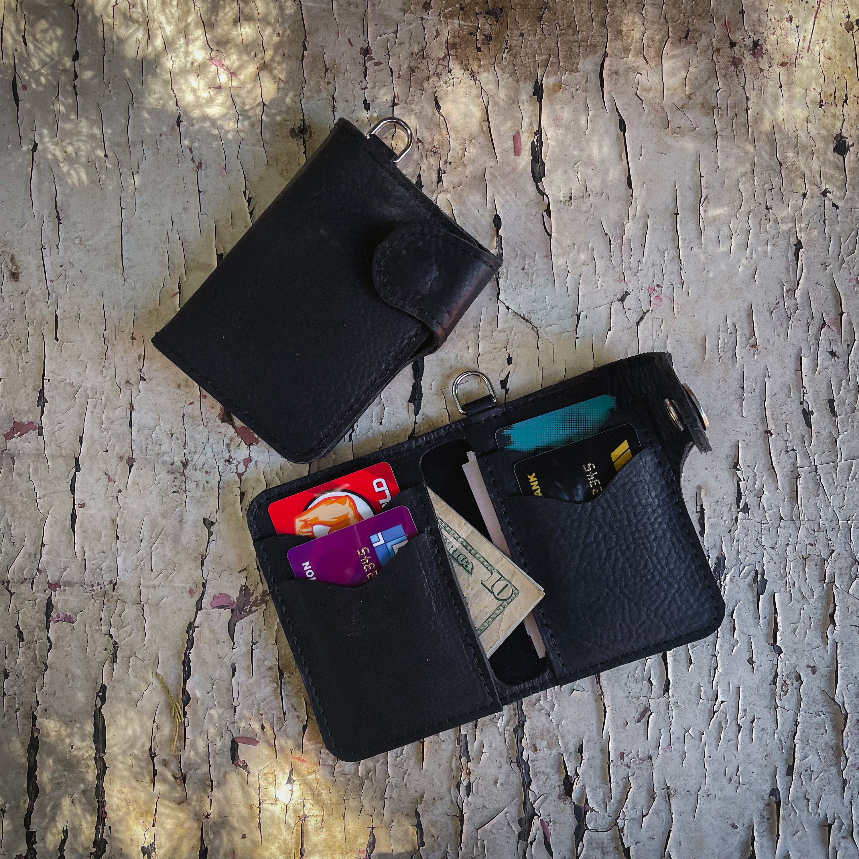Biker Wallet Trucker Wallet Short Wallet Bison Buffalo Kodiak Leather