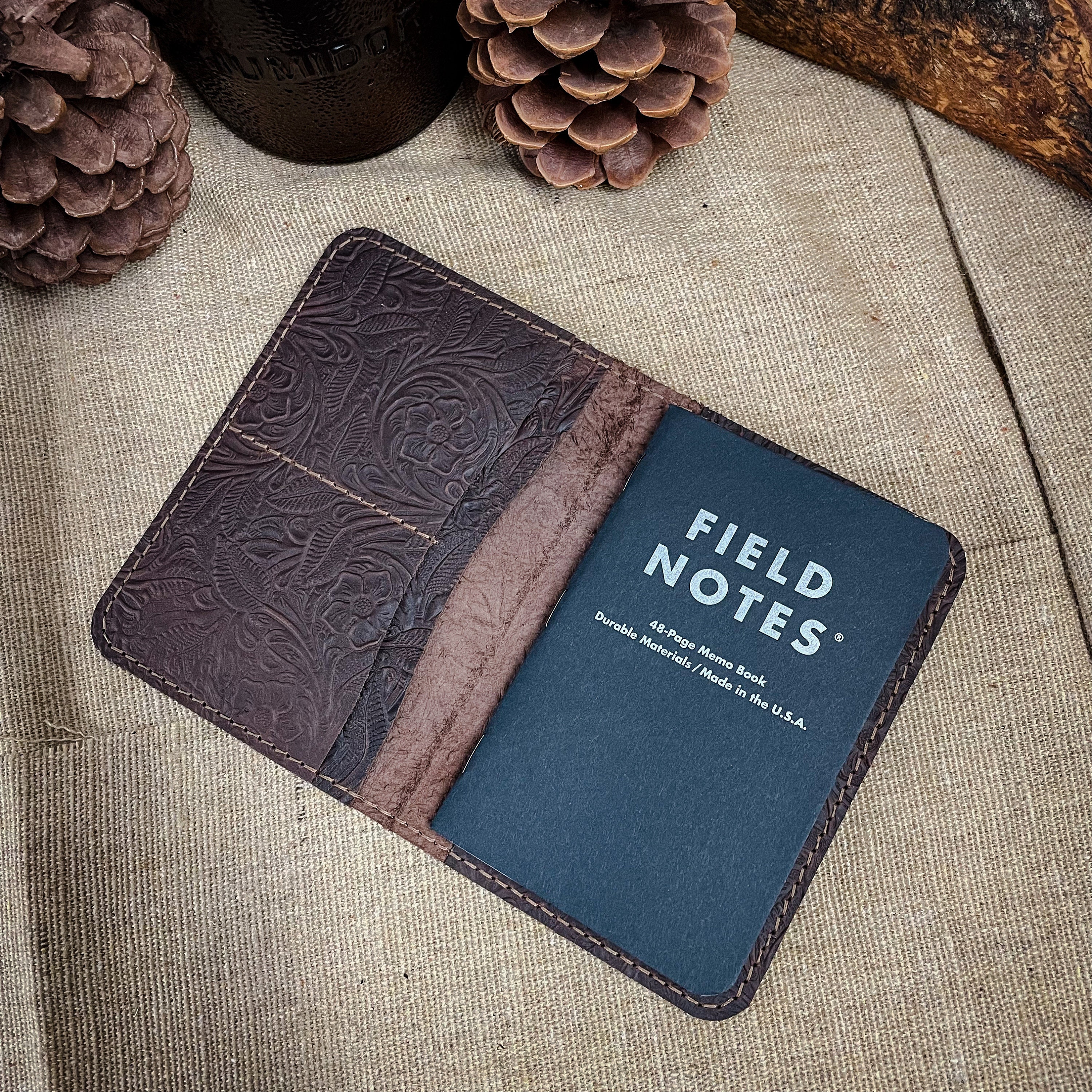 Leather Cover For Fields Notes Book  Littler River Customs -  LittleRiverCustoms