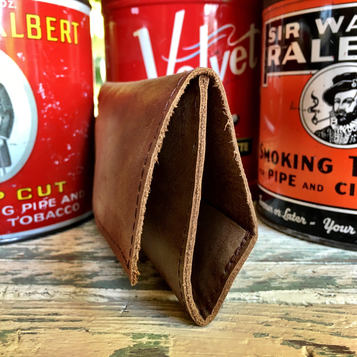 Tobacco Pouch / Tobacco Roll Leather with Inside Coating in Various