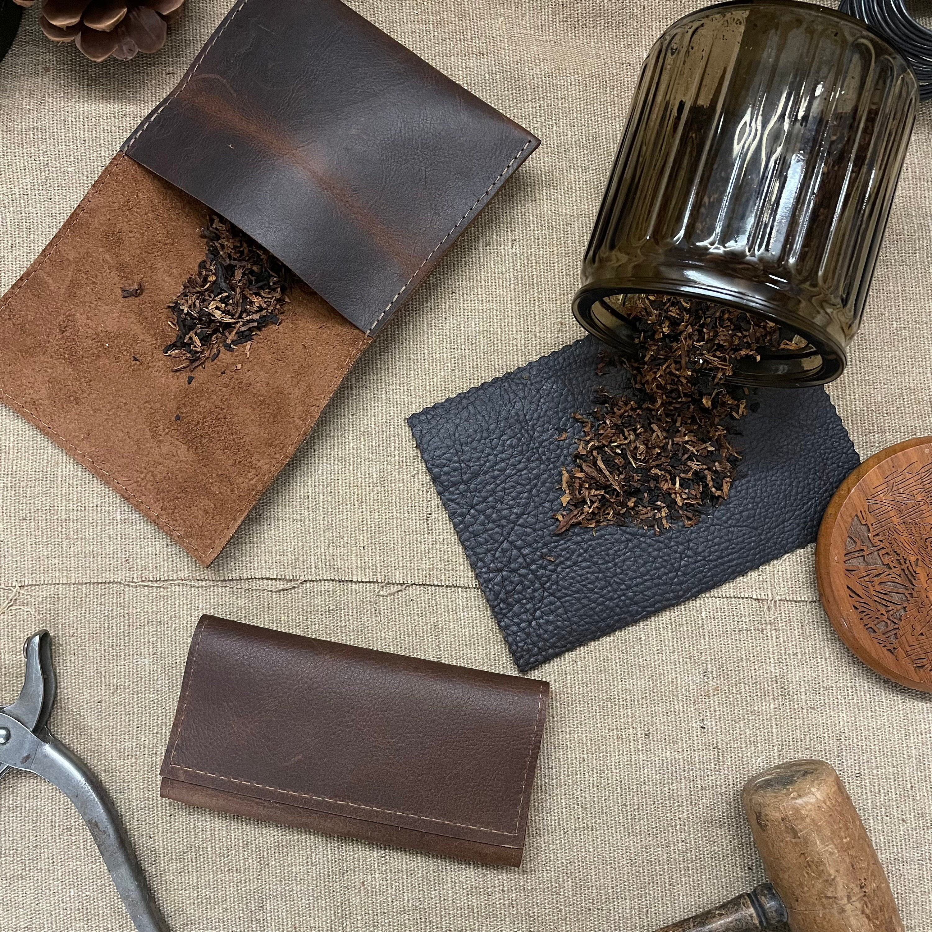 Leather tobacco discount pouch for sale
