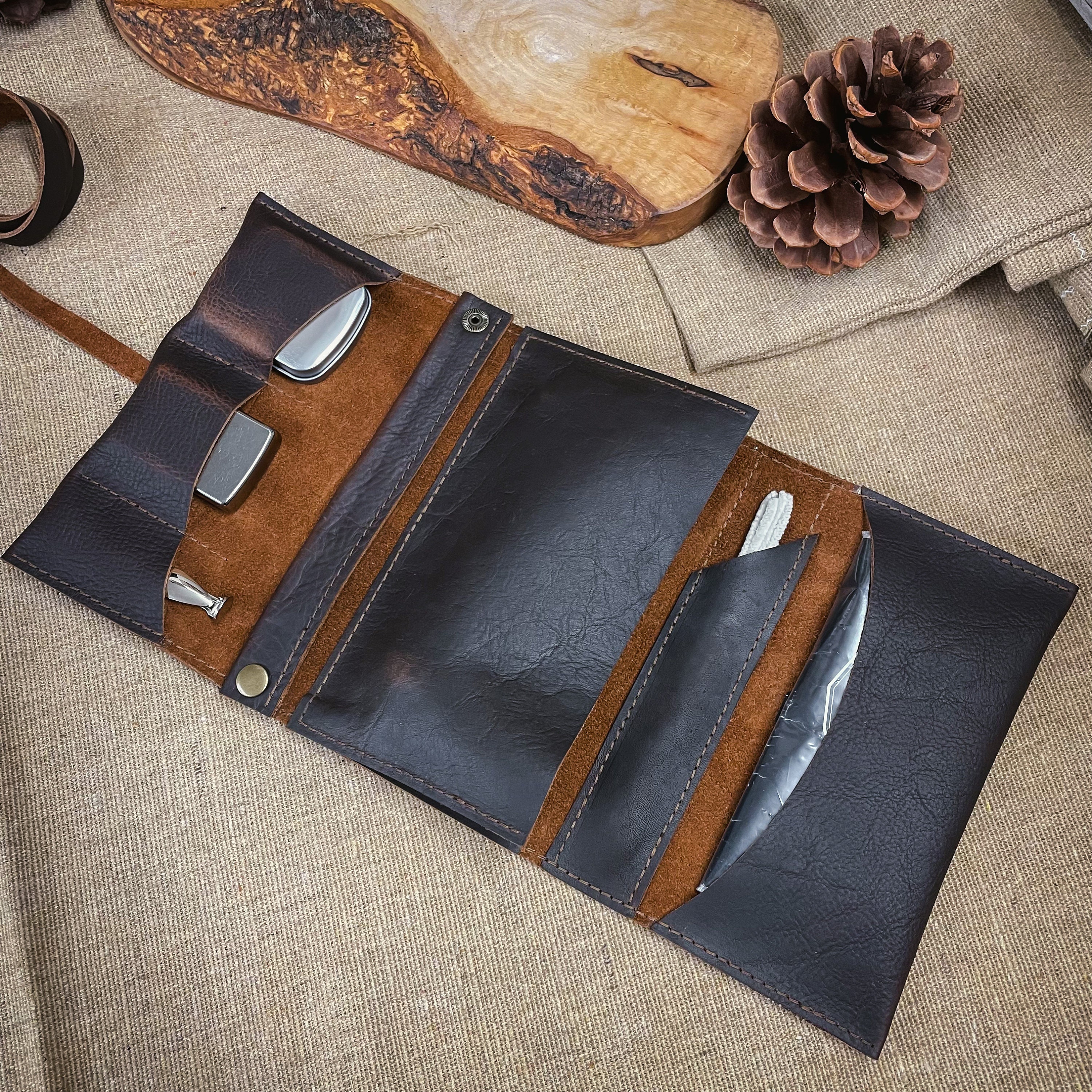Leather pipe pouch sale