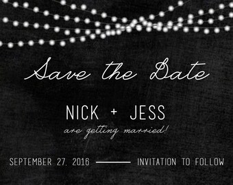 black save the date etsy