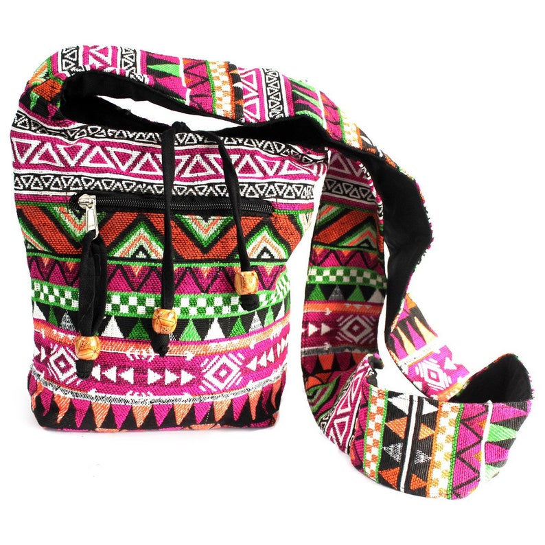 Womens Hippie Crossbody Bag Nepal Sling Bag 100 Cotton Bag Etsy UK