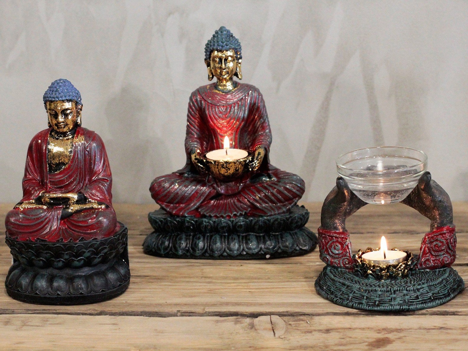 Buddha Candle Holder Antique Style Buddha Tealight Holder Etsy