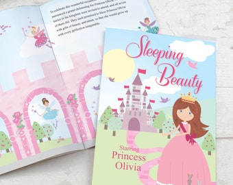 Personalised Sleeping Beauty Story Book Princess Child Gift