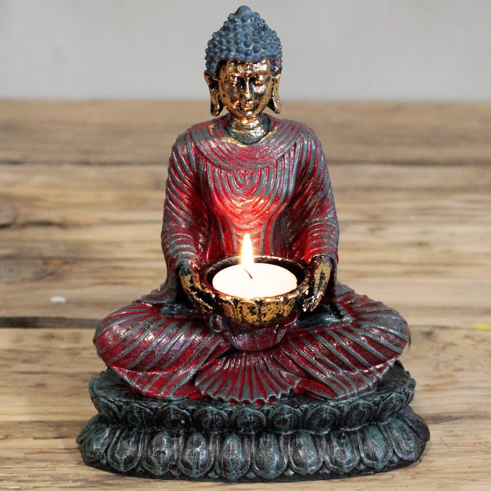 Buddha Candle Holder Antique Style Buddha Tealight Holder Etsy
