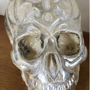 Latex Mould for making this Flower Embossed Skull 