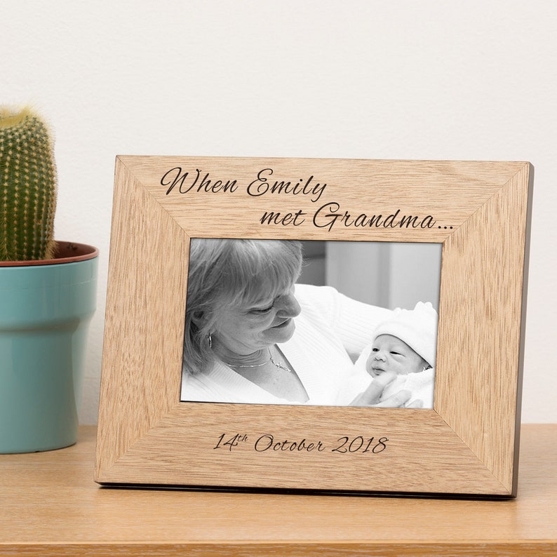 Personalised New Baby Boy Girl Wooden Picture Photo Frame 6x4 Etsy