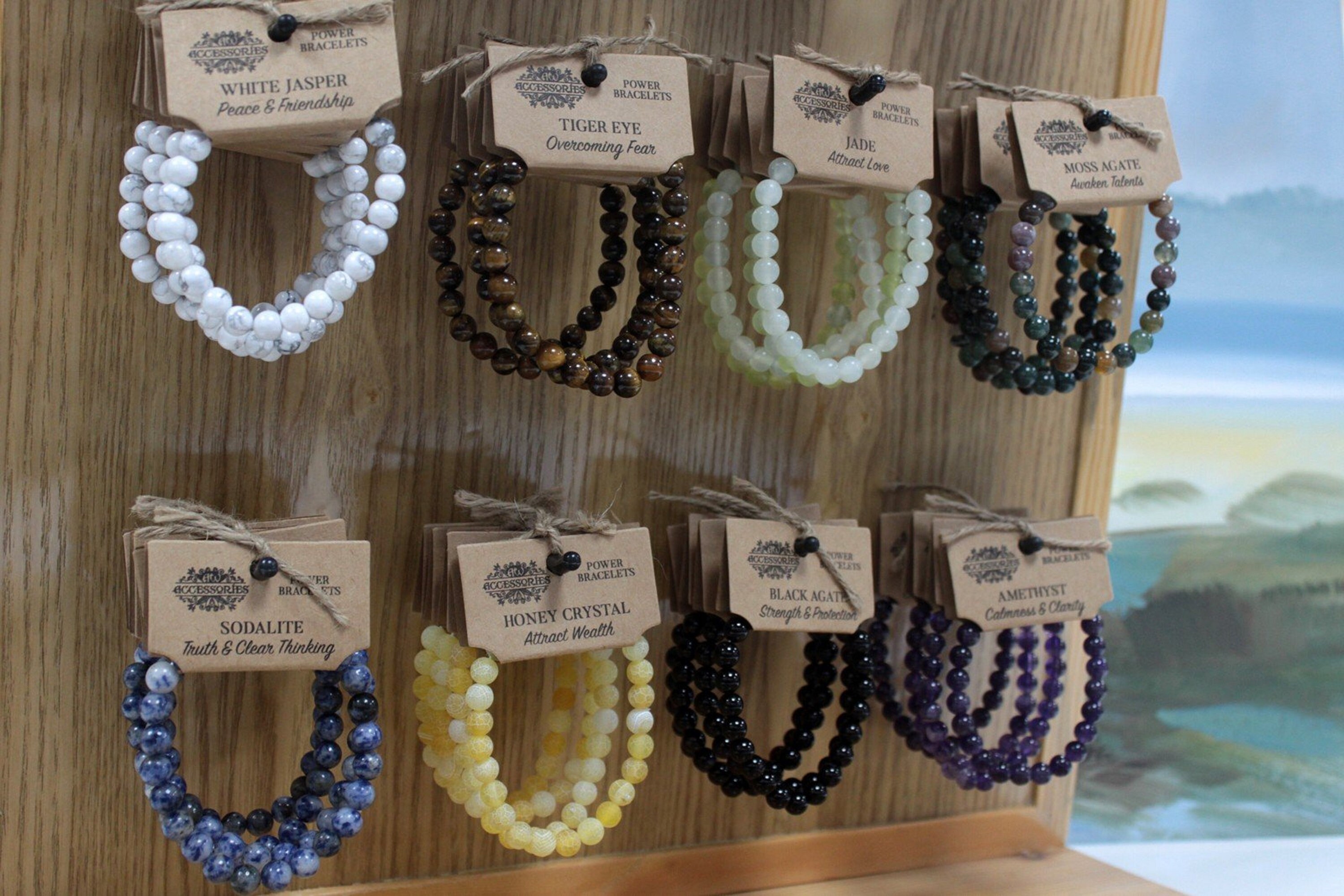 Power Gemstone Beaded Bracelet Jewelry Men Bracelet Women Bracelet Ex…