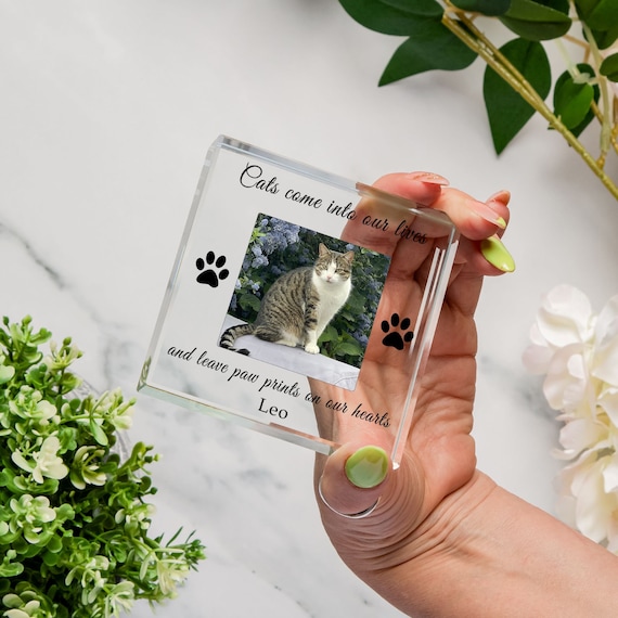 Personalized Cat Memorial Glass Token: Pet Remembrance Gift - Etsy