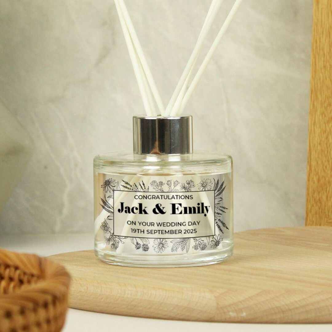 Personalised Reed Diffuser: Black Foliage, New Home Gift - Etsy UK