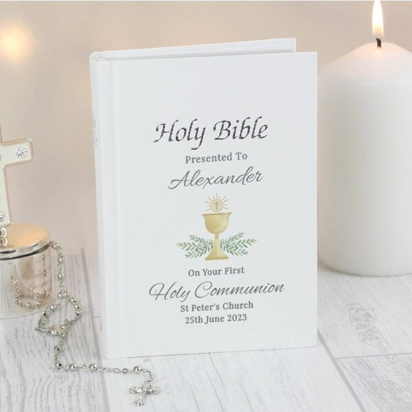 Personalised First Holy Communion Bible, First Holy Communion Gift, Childs Bible